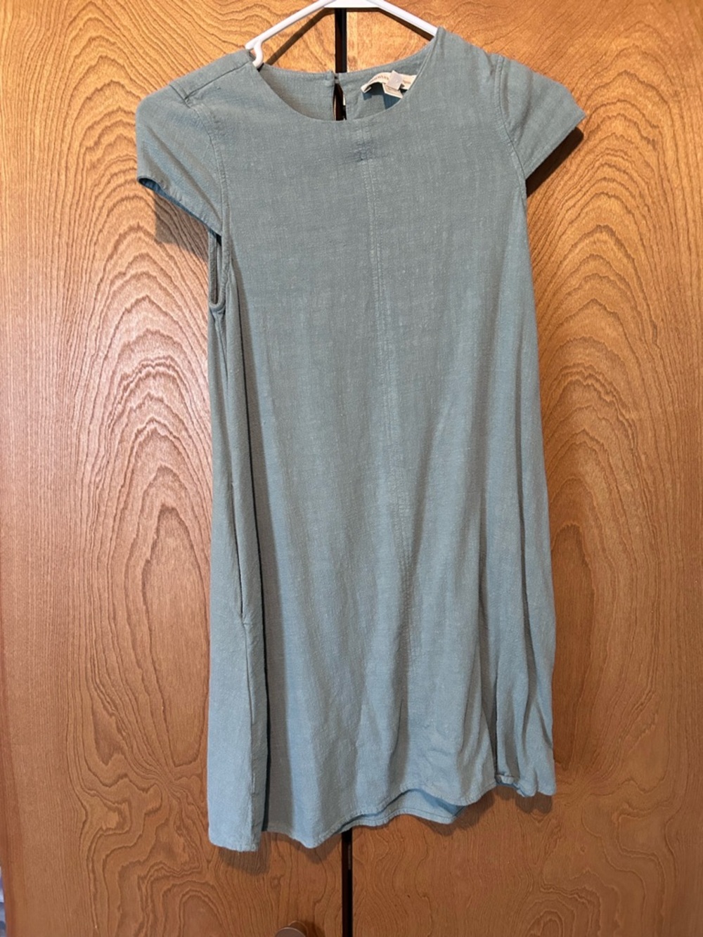 Light Blue Cap Sleeve Shift Dress monteau Los Angeles